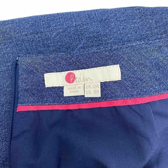 Boden Denim Embroidered Skirt size 8 - Picture 3 of 7
